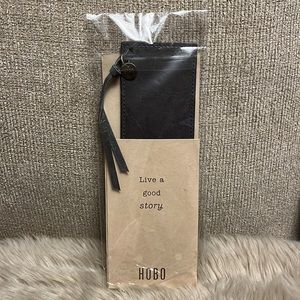 HOBO 100% genuine leather bookmark, graphite color